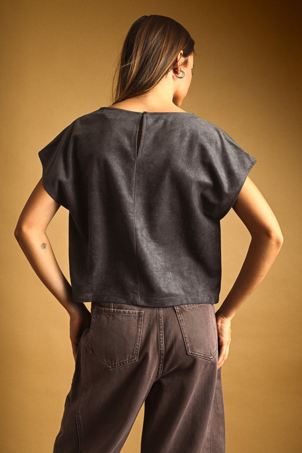DEON Suede Crop Top