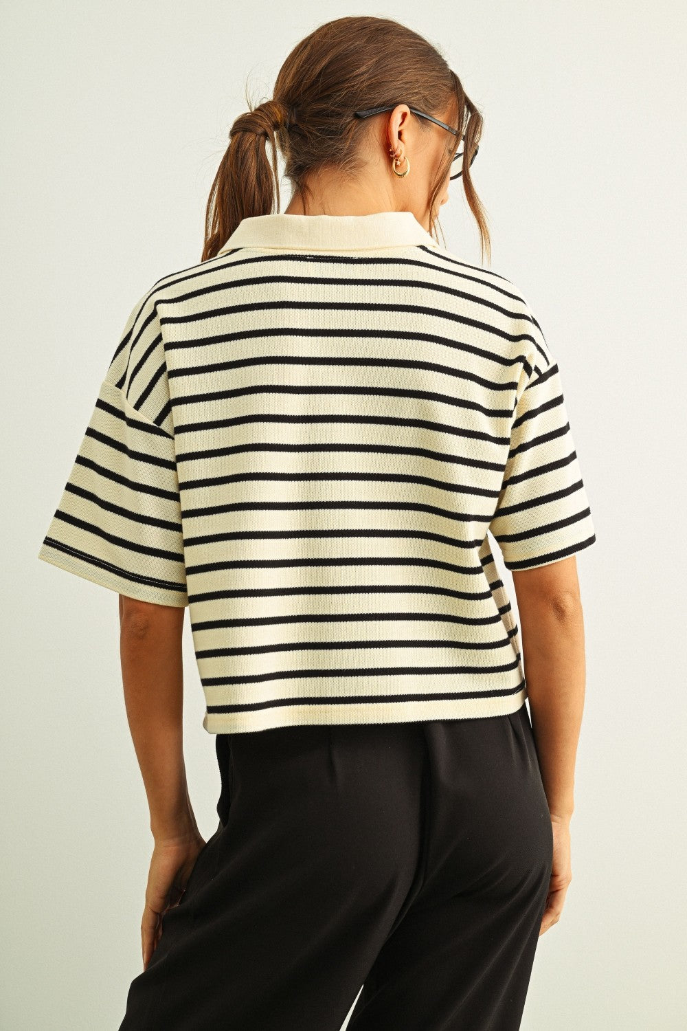 NYLAND Zephyrine Striped SS Polo Shirt