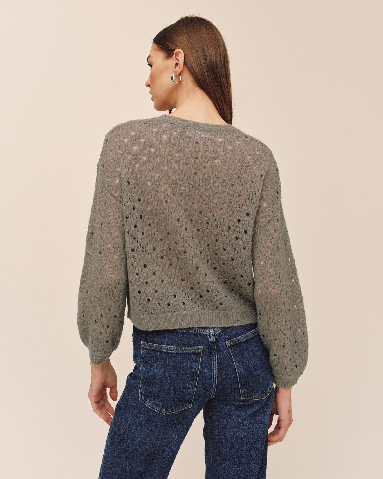 Bella Dahl Balloon Sleeve Sweater Shadow Moss