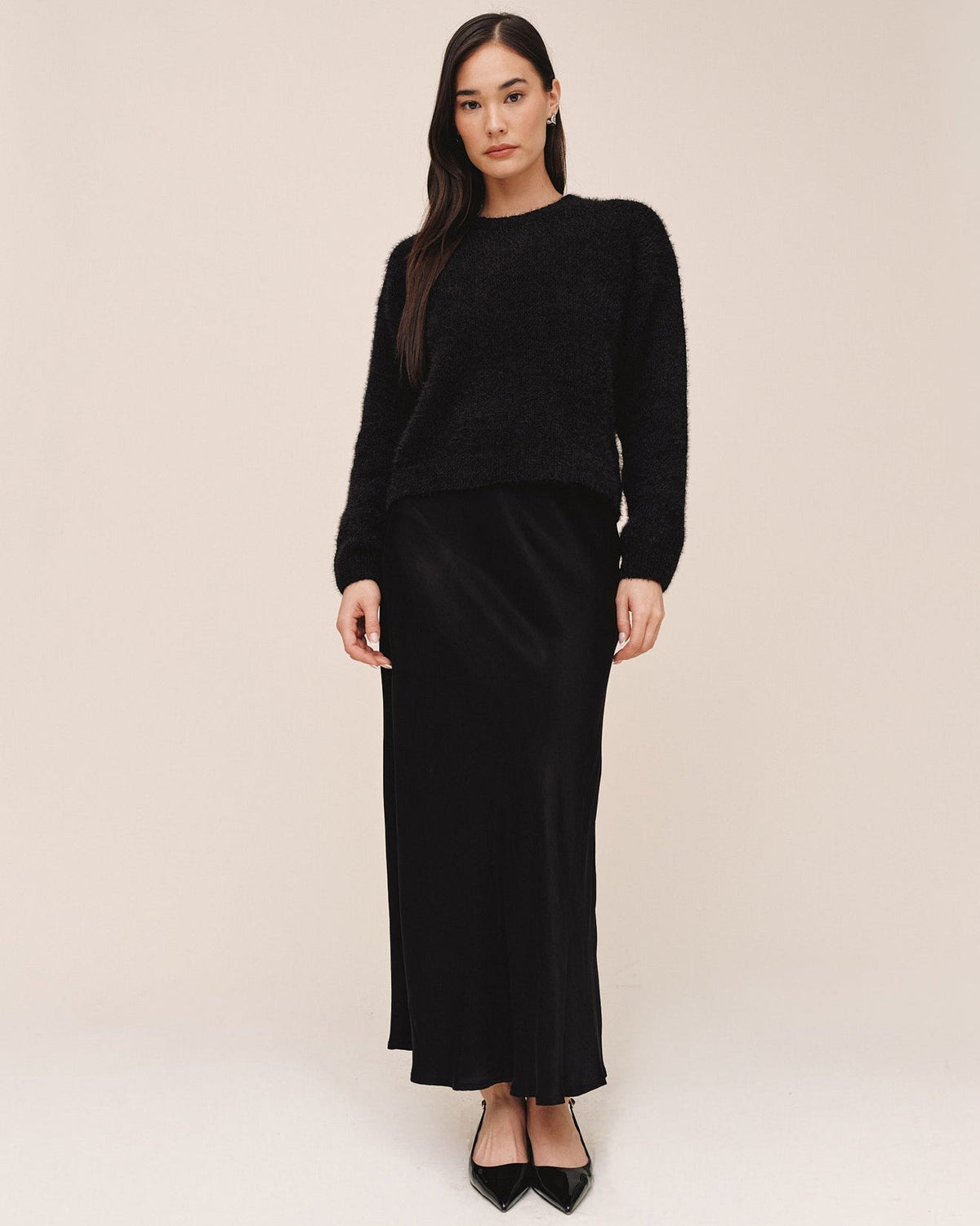 Bella Dahl Bias Maxi Skirt in Black