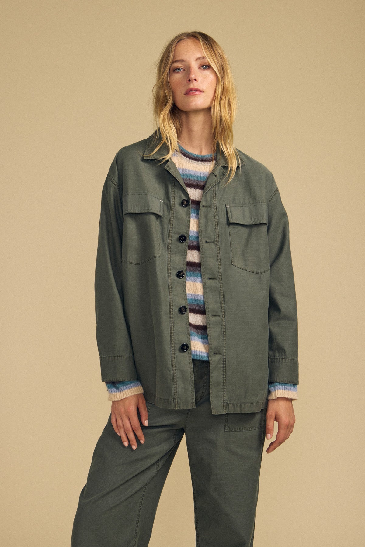 Velvet by Graham & Spencer Kay Shacket Hunter Green