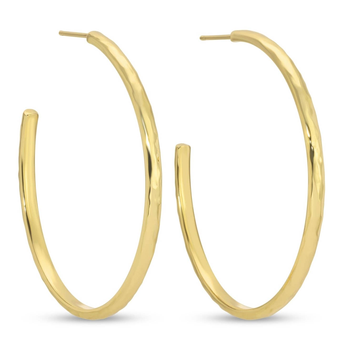 Splendid Iris Lightly Textured Large Delicate Hoops