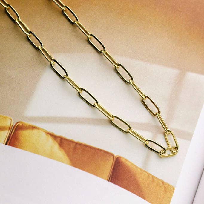 The Land of Salt Marigold Chunky Link Chain Necklace - 16"