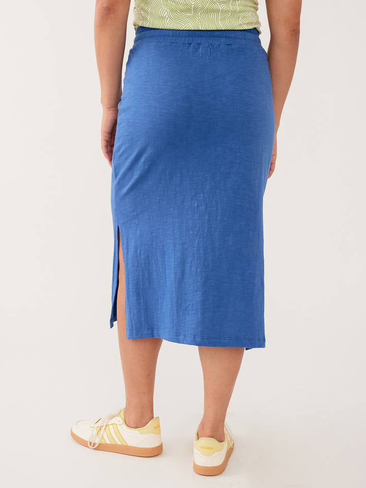 Mata Traders Isla Skirt in Cerulean Slub