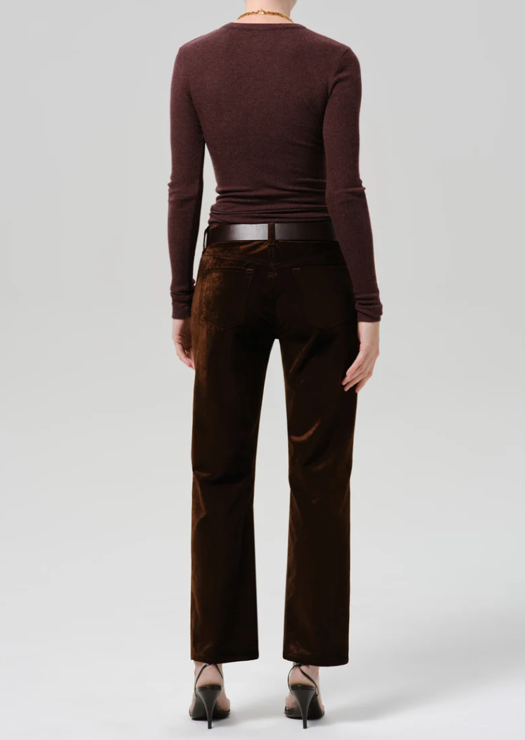 Citizens of Humanity Anissa Low Rise Straight in Velvet Caramel