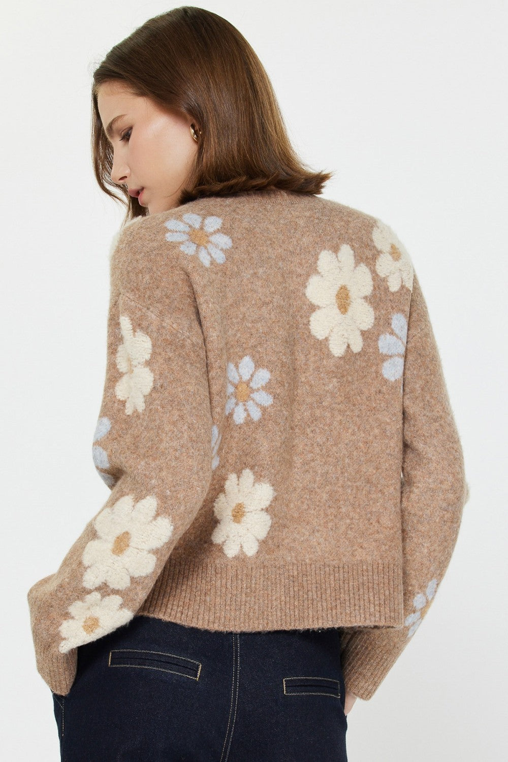 NYLAND Danica Flower Motif Sweater