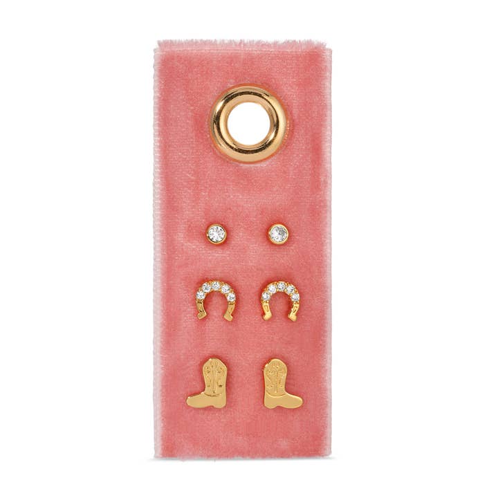 Splendid Iris Boot Velvet Stud Gift Set