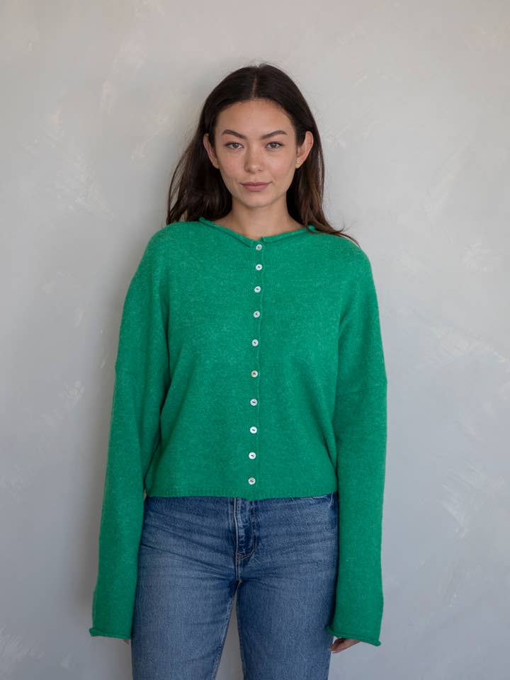 Things Between Piper Cardigan Kelly Green