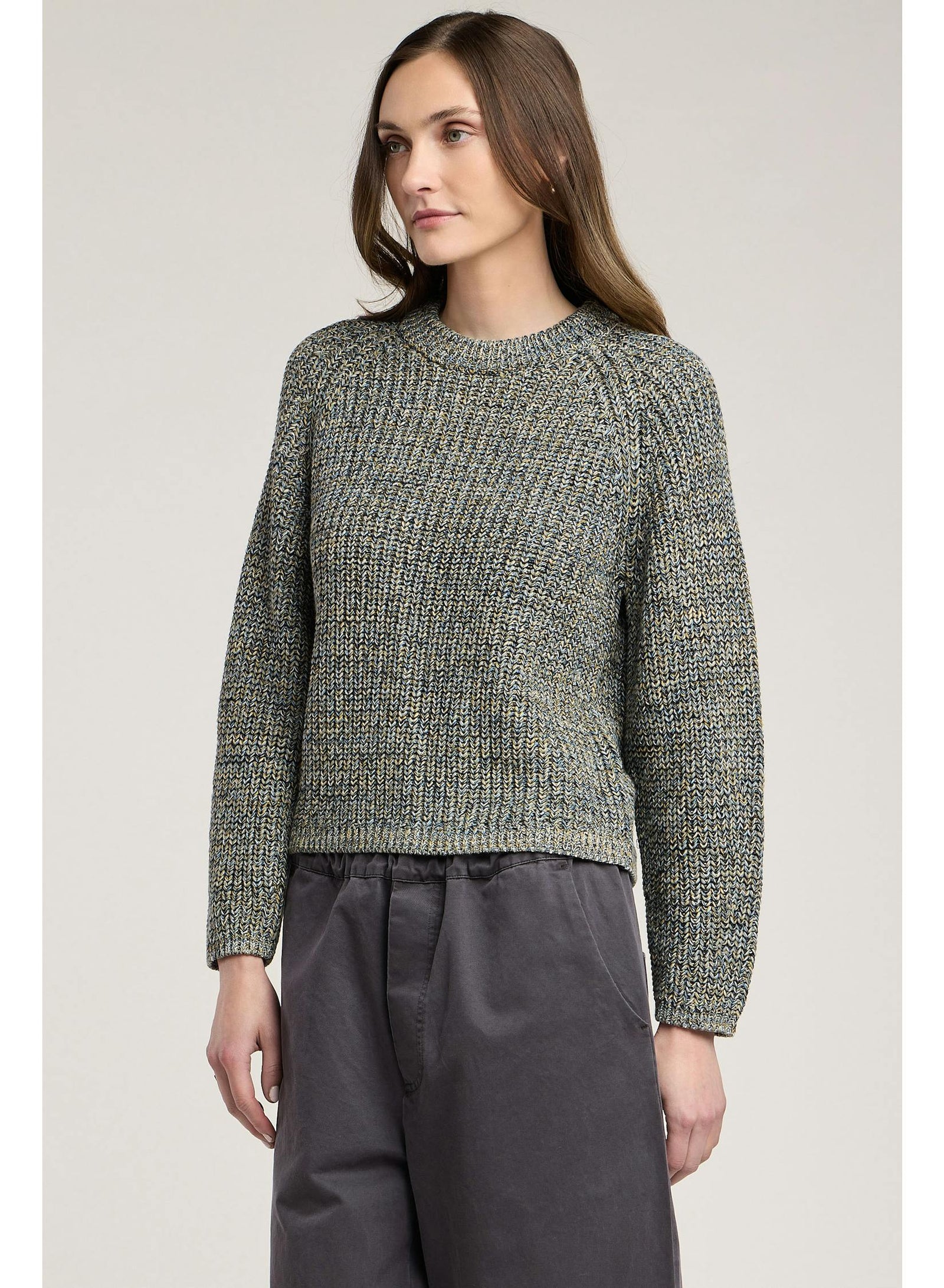 Velvet by Graham & Spencer Ember L/S Crew Neck Top in Multi