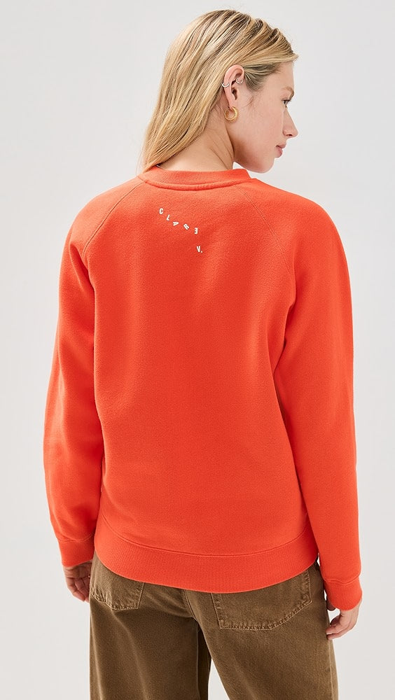 Clare V. Oui Sweatshirt in Super Red