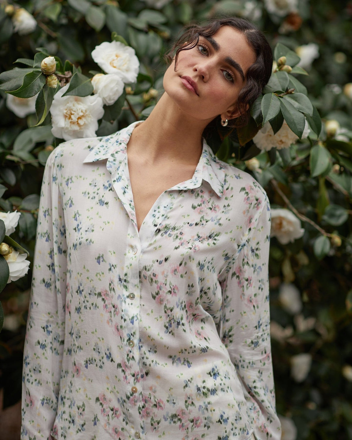 Bella Dahl Classic Button Down in Painted Petals