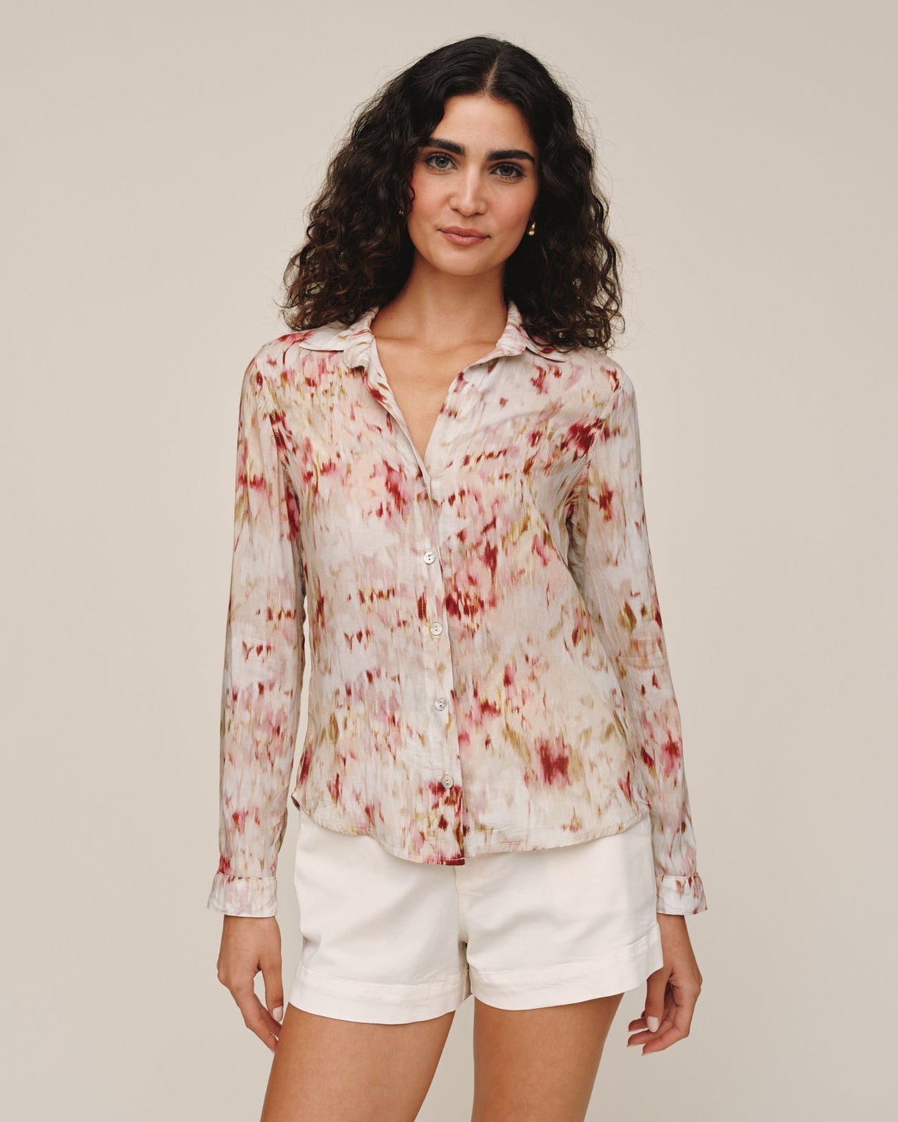 Bella Dahl Classic Button Down in Paradise Bloom Print