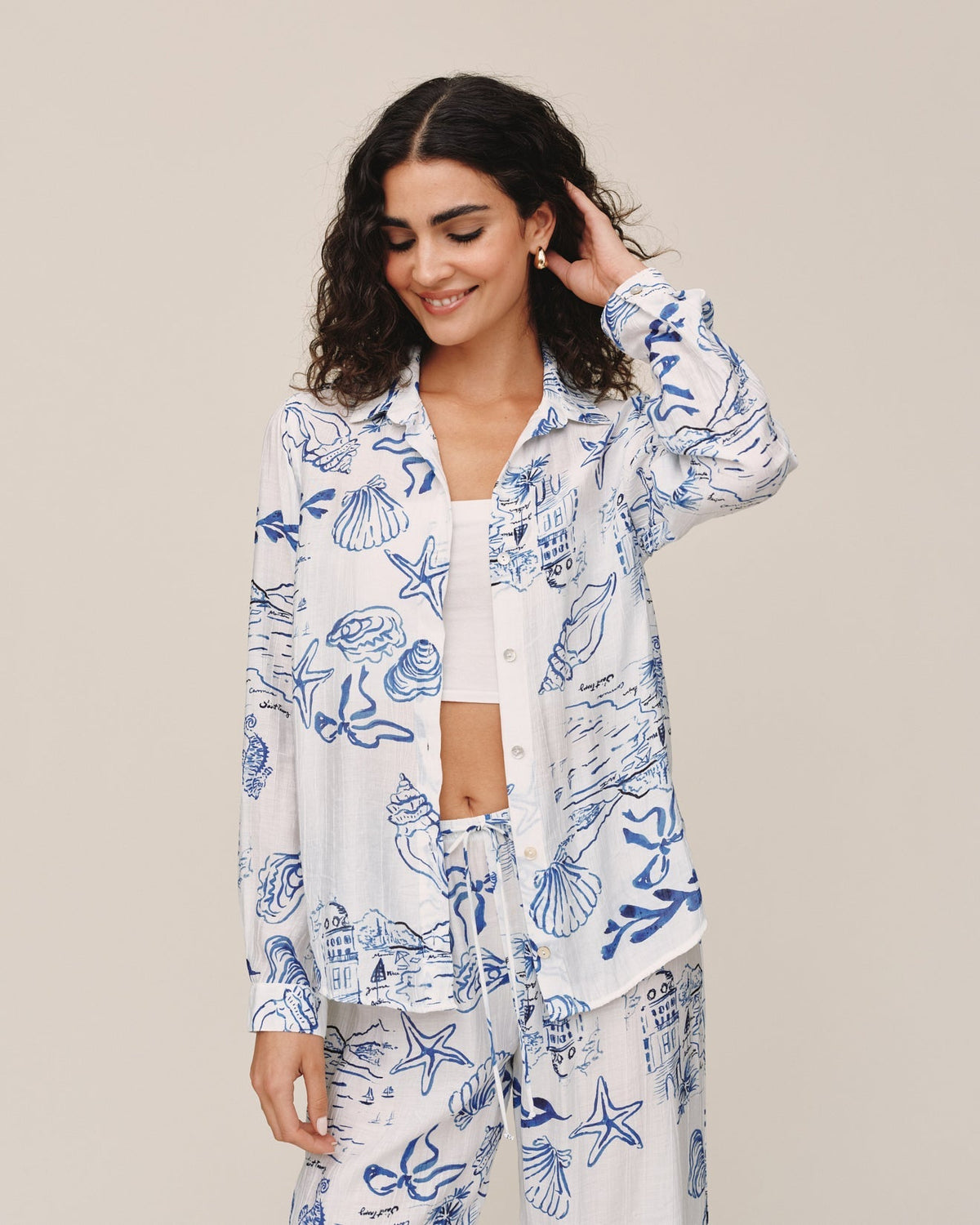 Bella Dahl Classic Button Down in Riviera Print