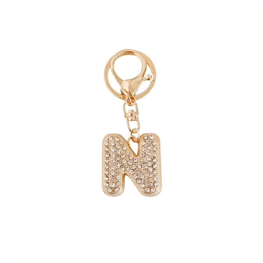 Pretty Simple Diamond Initial Bag Charm