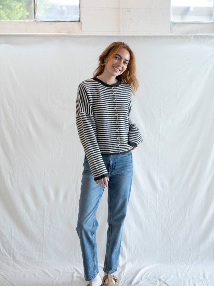 Things Between Piper Cardigan - Mini Striped