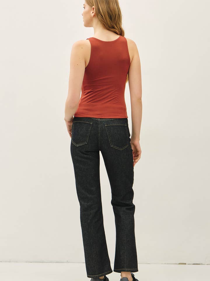 NYLAND Lazarie Basic Full Length V-Neck Tank
