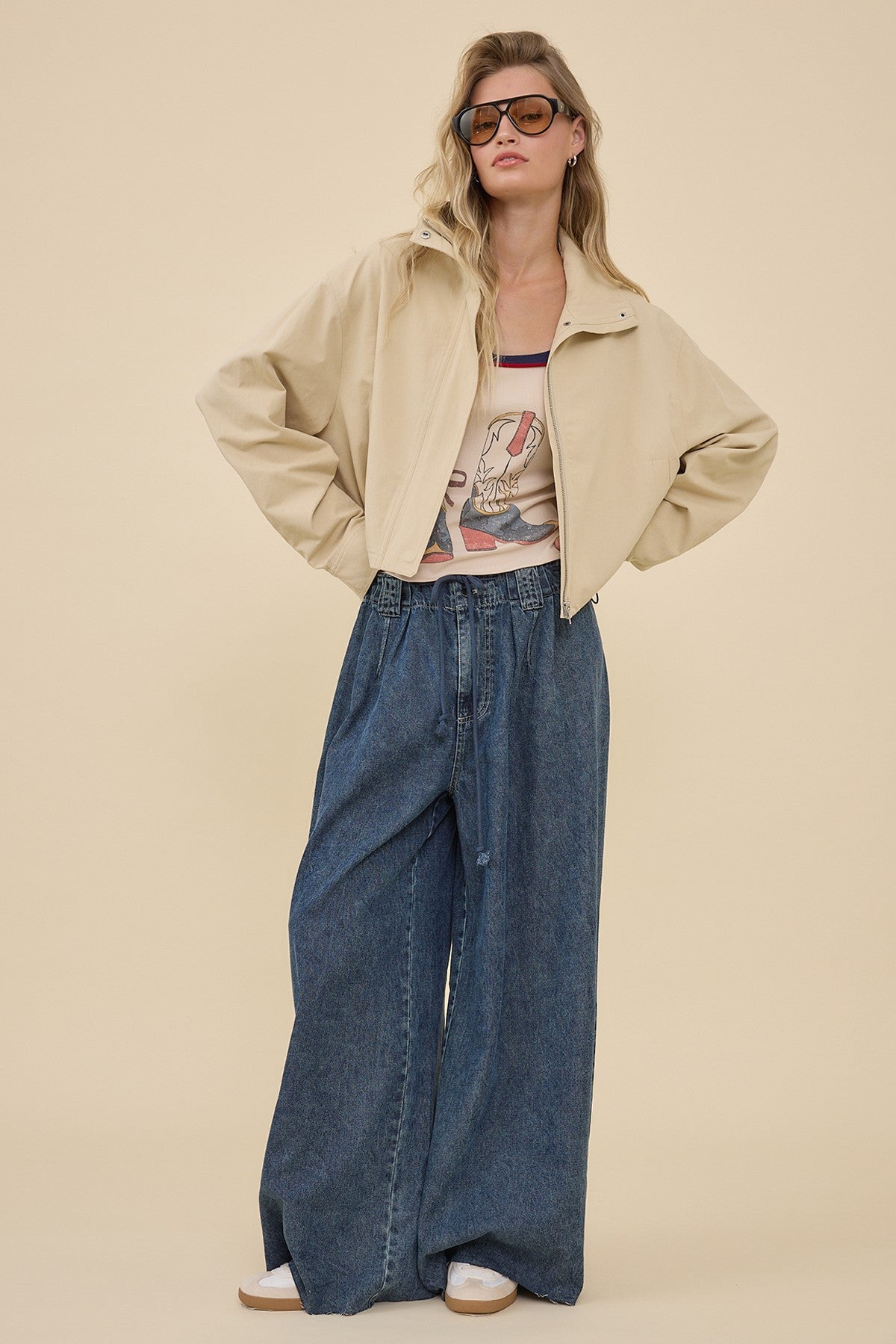 DEON Stand Collar Drawstring Jacket