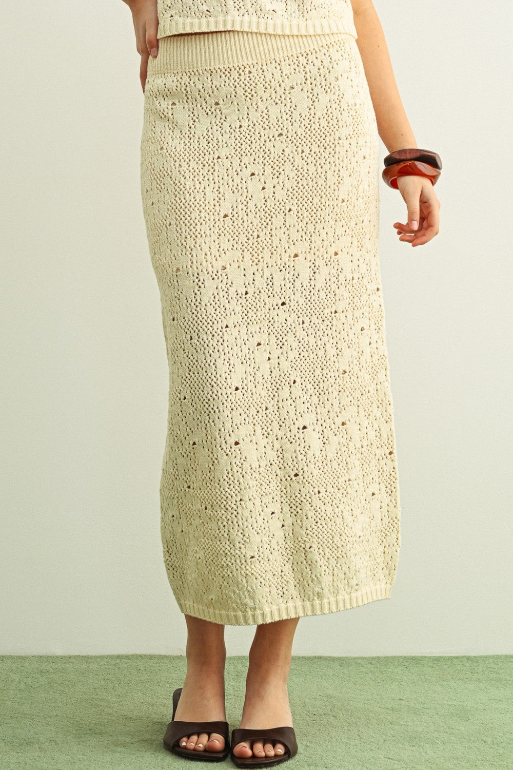 DEON Texture Sweater Knit Skirt