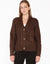 Dex Cable Knit Cardigan Chocolate Brown