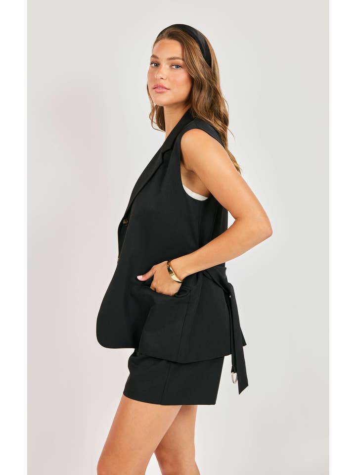 Sadie &amp; Sage Royale Belted Vest