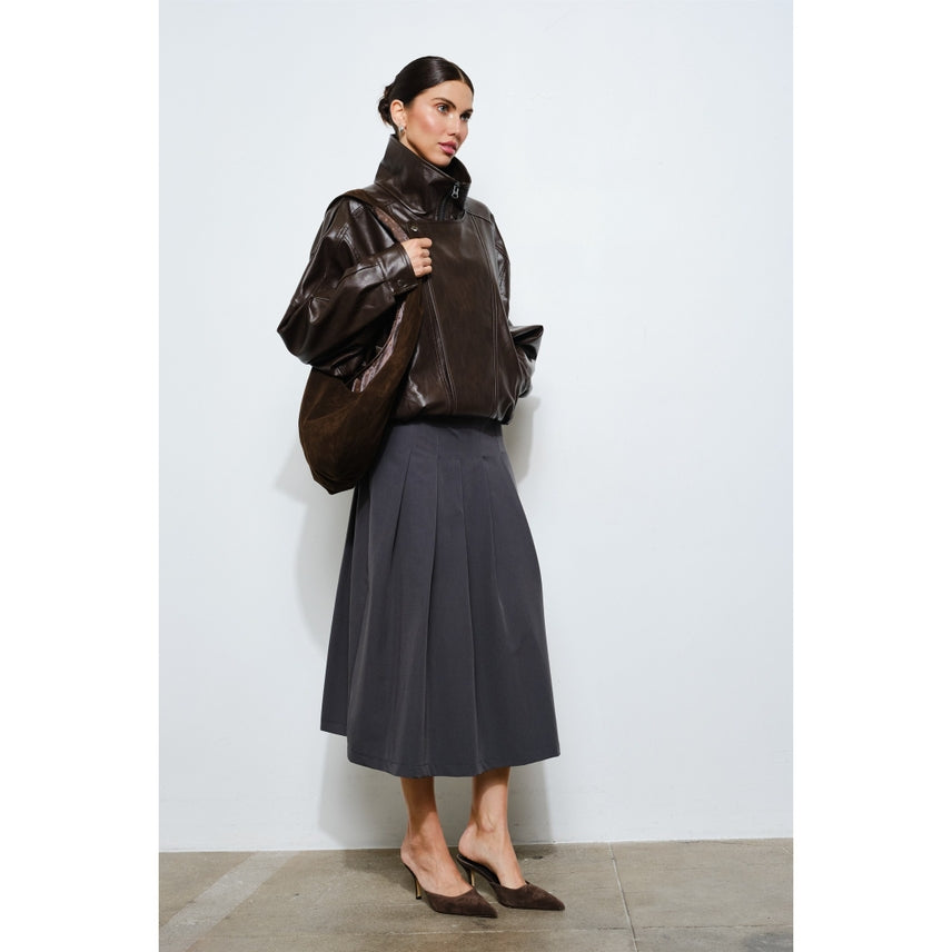 Loucia Penelope Pleated Midi Skirt