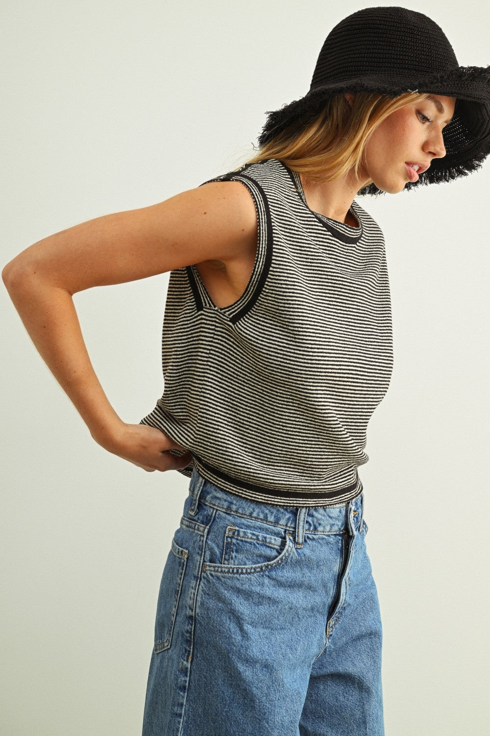 DEON Pinstripe Knit Top