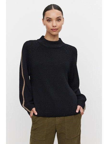 Velvet by Graham & Spencer Teagan Sweater Black Camel