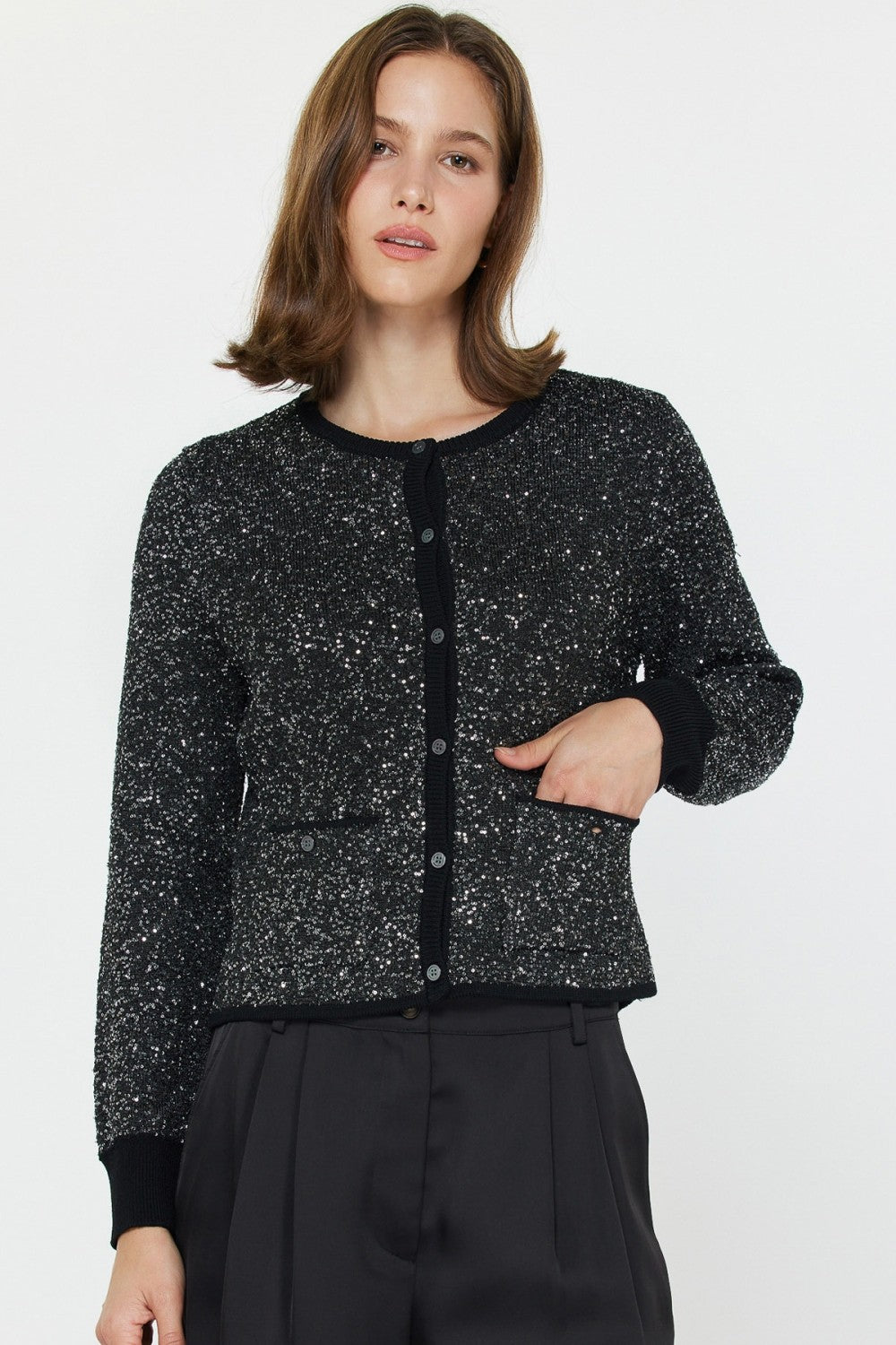 NYLAND Dulcamara Cardigan W/ Sequins Black