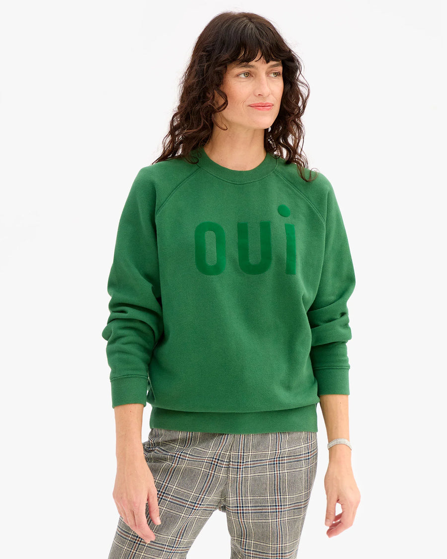 Clare V. Sweatshirt - Flocked OUI
