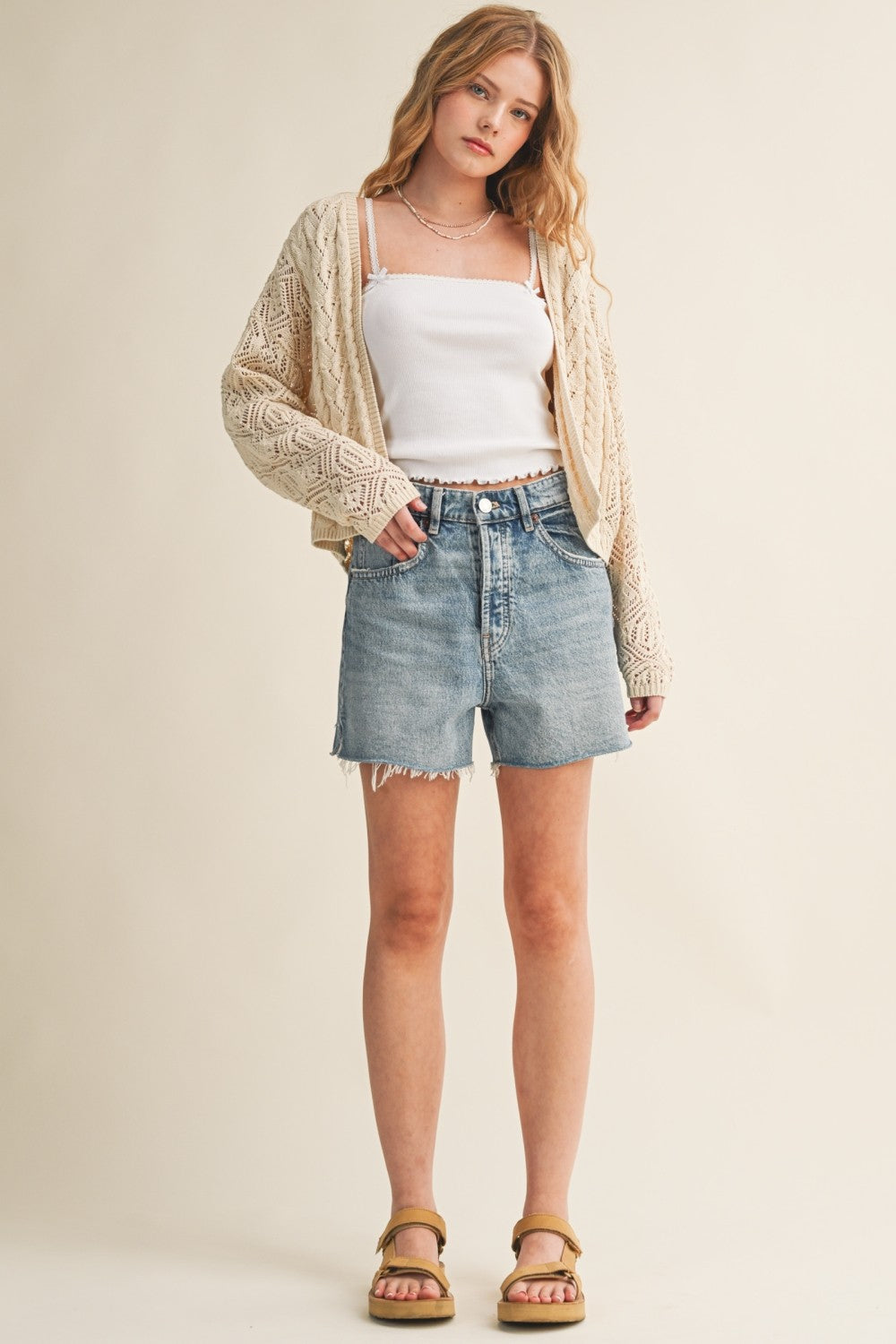NYLAND Kaori Light Weight Cable Knit Cardigan