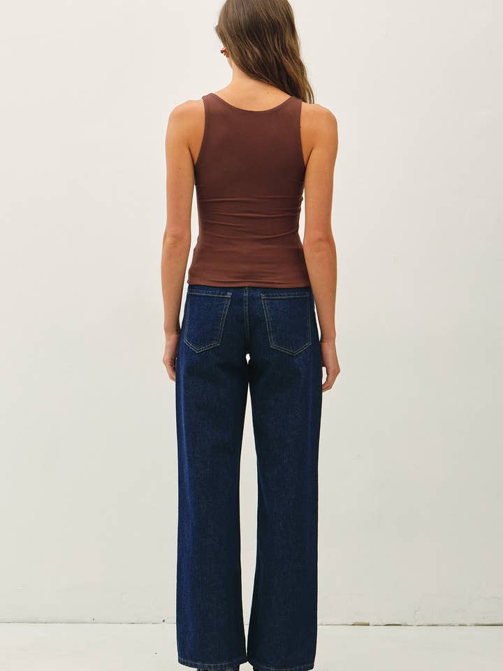 NYLAND Lazarie Basic Full Length V-Neck Tank
