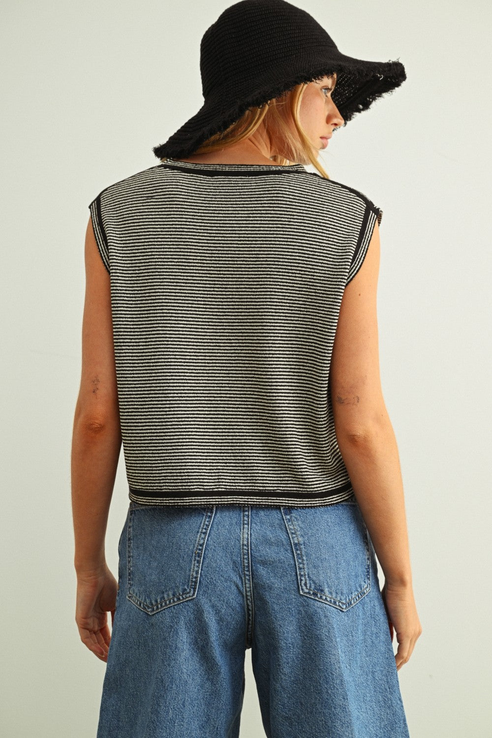 DEON Pinstripe Knit Top