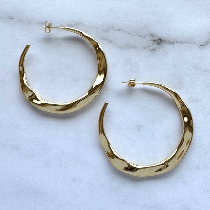 Jessica Matrasko Soleil Gold Molten Hoops