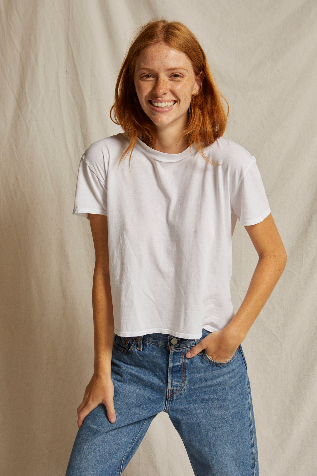perfectwhitetee Harley Boxy Crew Tee