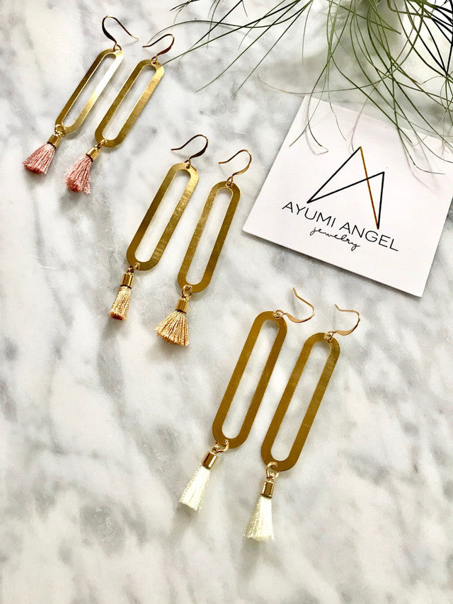 Ayumi Angel Caitlyn Tassel Drop Earrings
