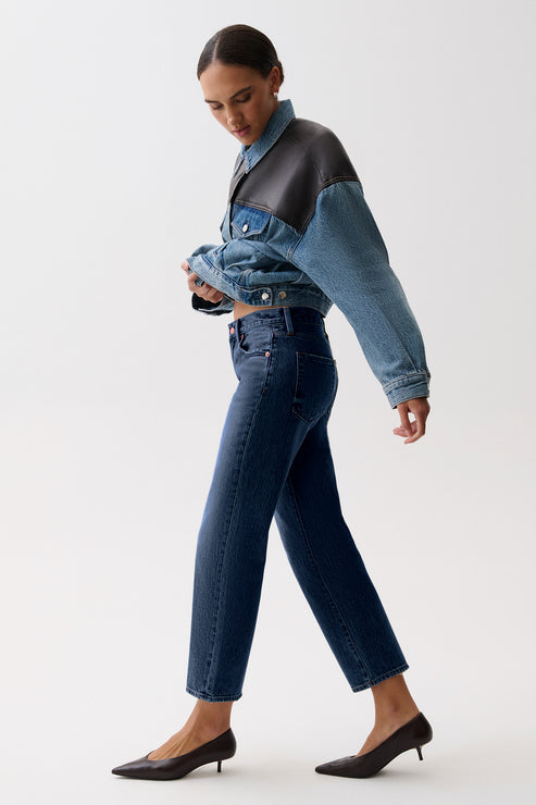 PISTOLA Issa Ankle Mid Rise Relaxed Straight in Mirage