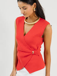 DEON Sleeveless Wrap Top