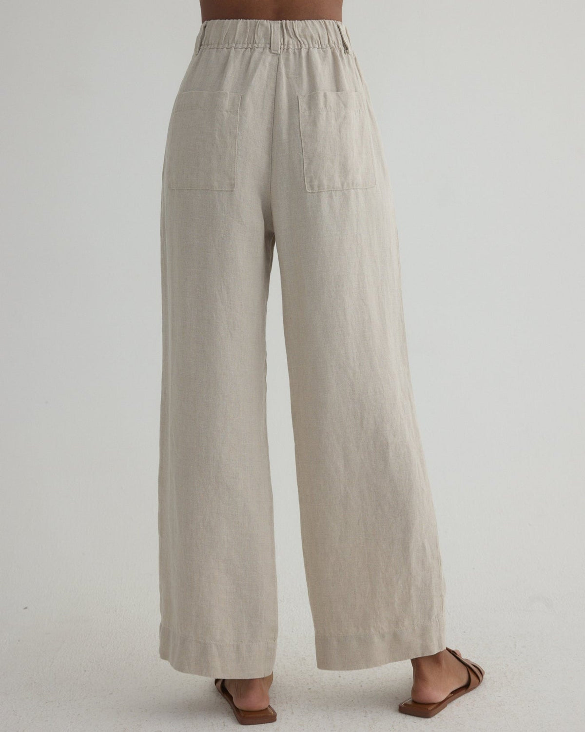 Bella Dahl Pleated Wide Leg Linen Pant