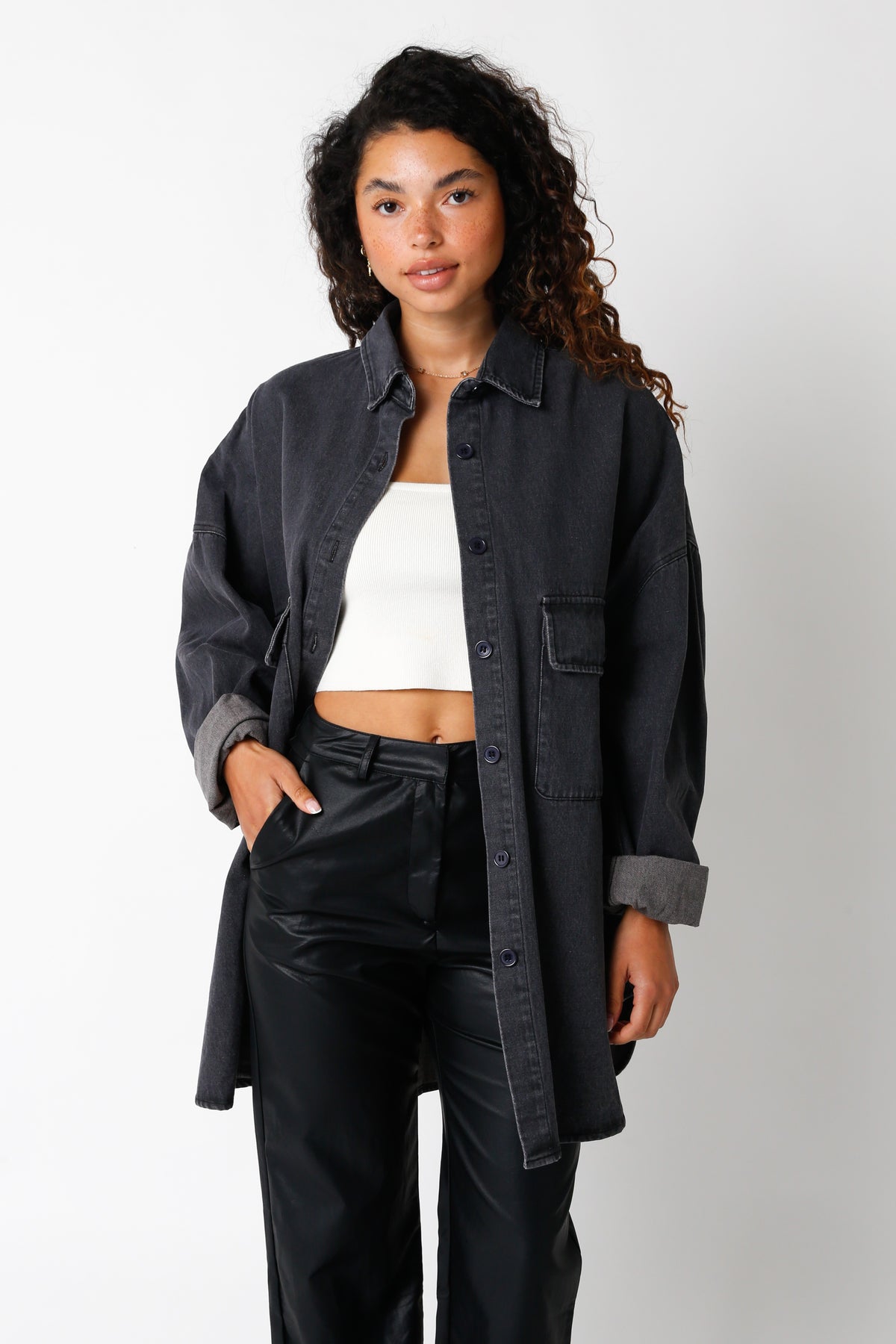 DEON Mary Kate Jacket Black Denim