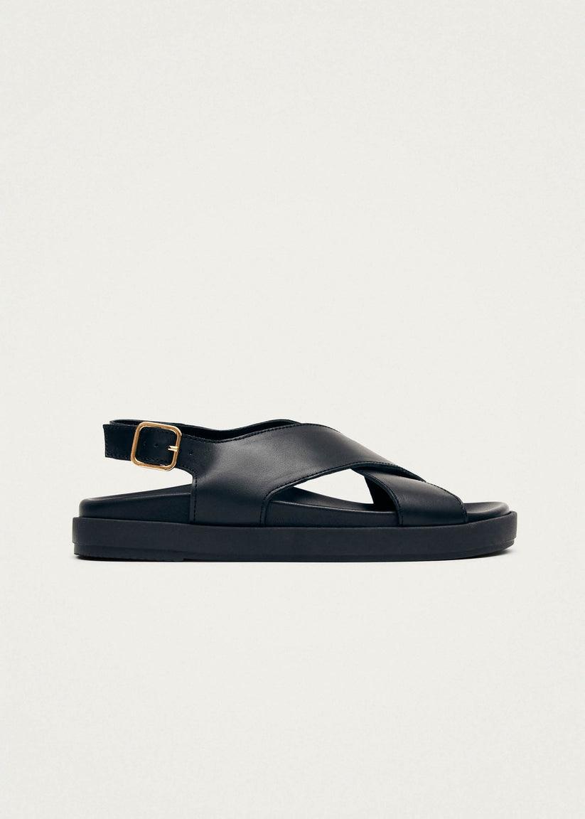 ALOHAS Nico Leather Sandals Black