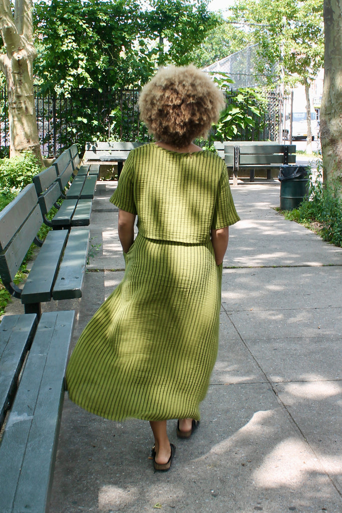 Curator Fawn Stripe Skirt