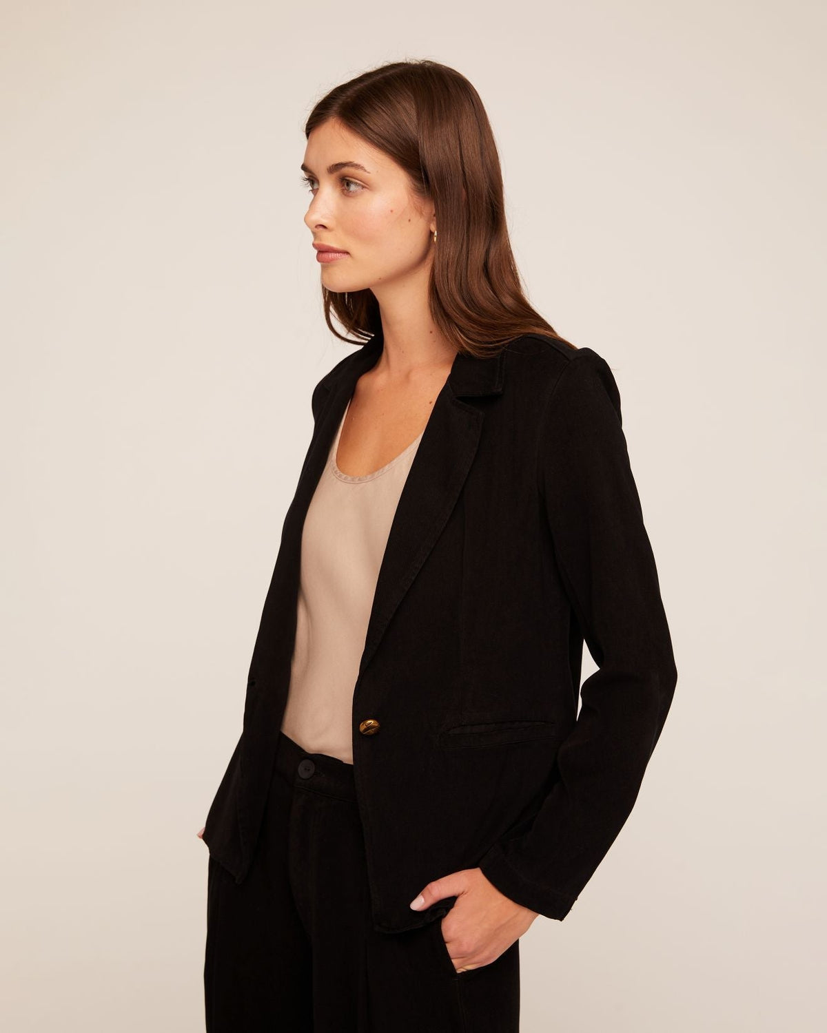 Bella Dahl Notch Collar Longline Blazer