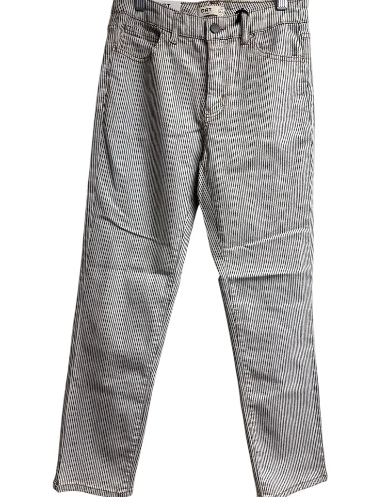 OAT Pin Stripe 5 Pocket Straight in Navy/Tan