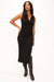PROJECT SOCIAL T Smooth Operator Collared Sweater Rib Dress Black