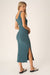 PROJECT SOCIAL T Work It Out Scoop Neck Rib Dress Oceanic Teal 