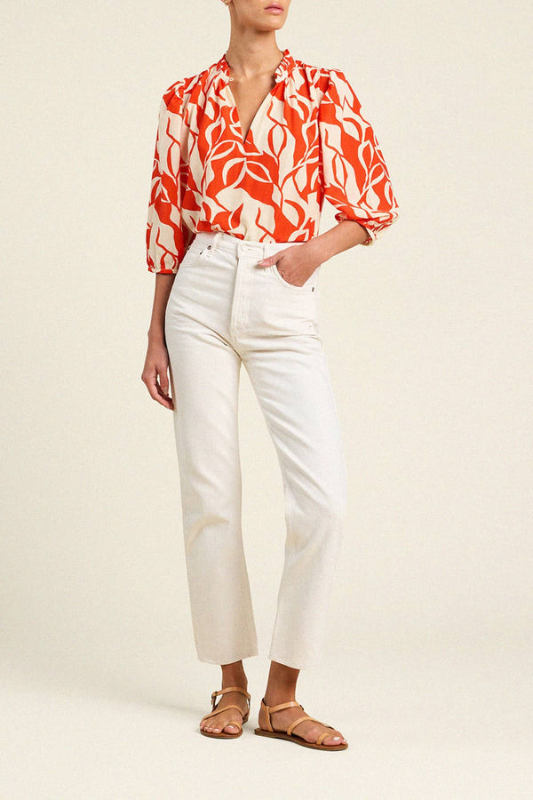 Birds of Paradis by Trovata Orly Blouse in Red Amaranta