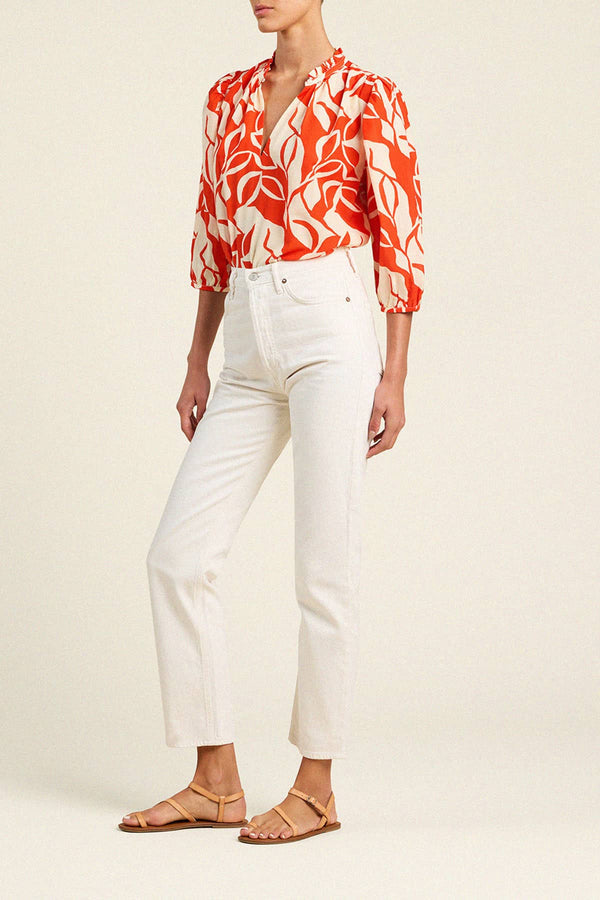 Birds of Paradis by Trovata Orly Blouse in Red Amaranta