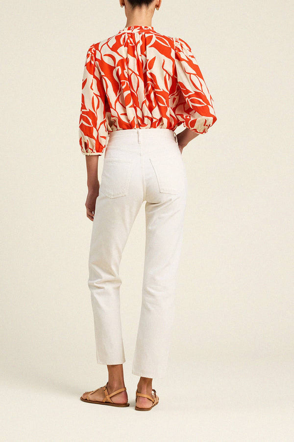 Birds of Paradis by Trovata Orly Blouse in Red Amaranta
