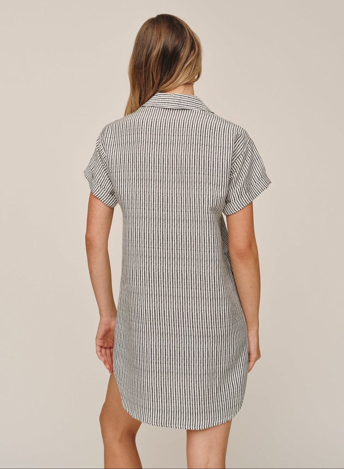 Bella Dahl Roll Sleeve Pocket Shirt Dress