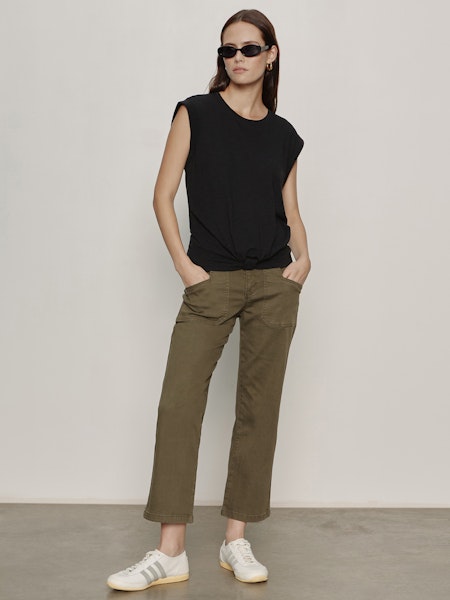 Sanctuary Retreat Crop in Burnt Olive